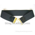 elastic belt with gold buckle